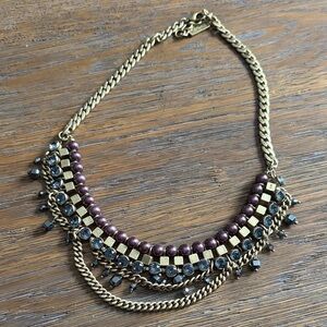 Vintage Silpada KR Gold and Purple Beaded Necklace